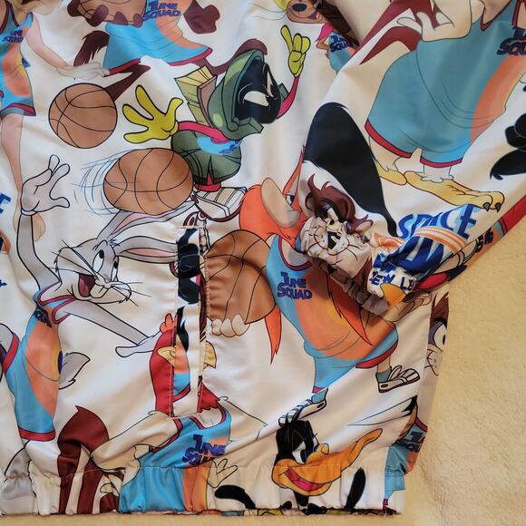 MEMBERS ONLY Jacket Space Jam Looney Tune Squad Hooded Windbreaker Size 4X - Picture 6 of 11
